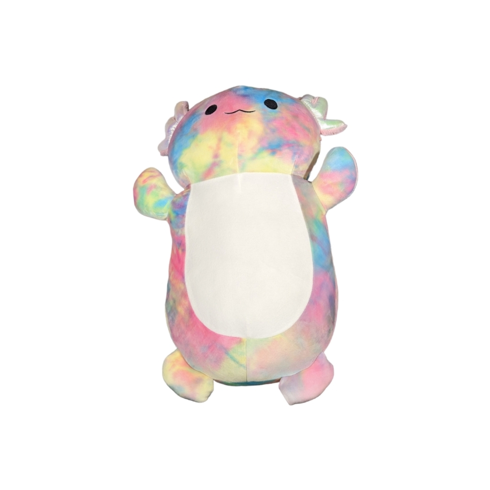 NWT Squishmallows Hug Mees 18" Tinley the Axolotl Tie Dye Stuffed Animal